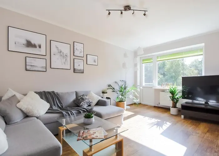 Comfort 3-Room Apartment With A Workplace Near The Wood